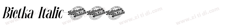 Bietka Italic字体转换 Bietka Italic字体转换